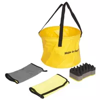 Набор для уборки HOTO Outdoor Wash Kit ведро складное, тряпка, губка QWOGJ002 Yellow